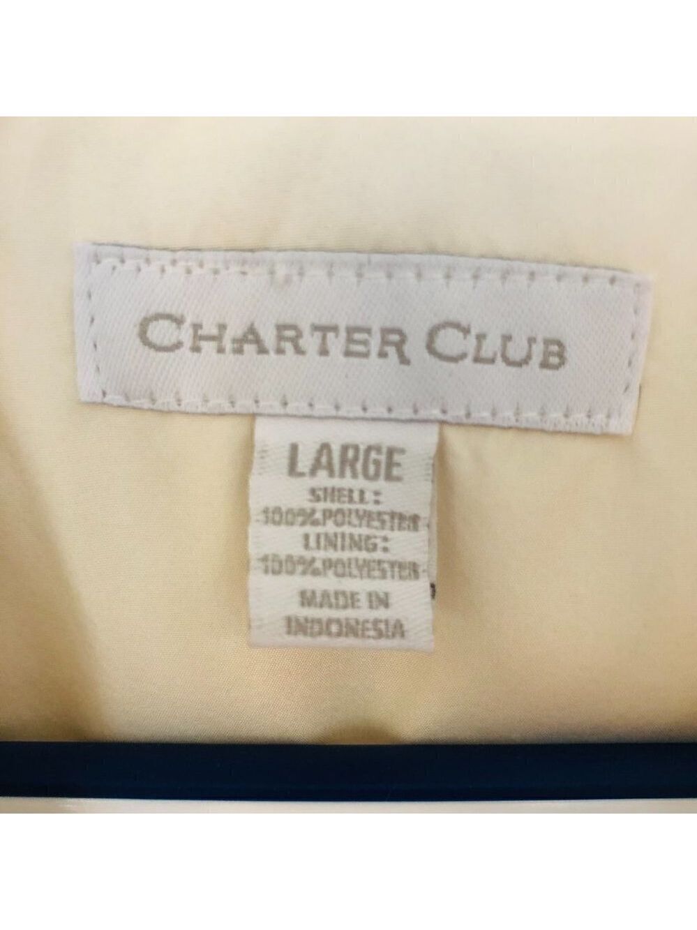 Charter Club Ivory Puffer Vest Fitted Elastic Back Waist Panel Women's Size L - Picture 8 of 10